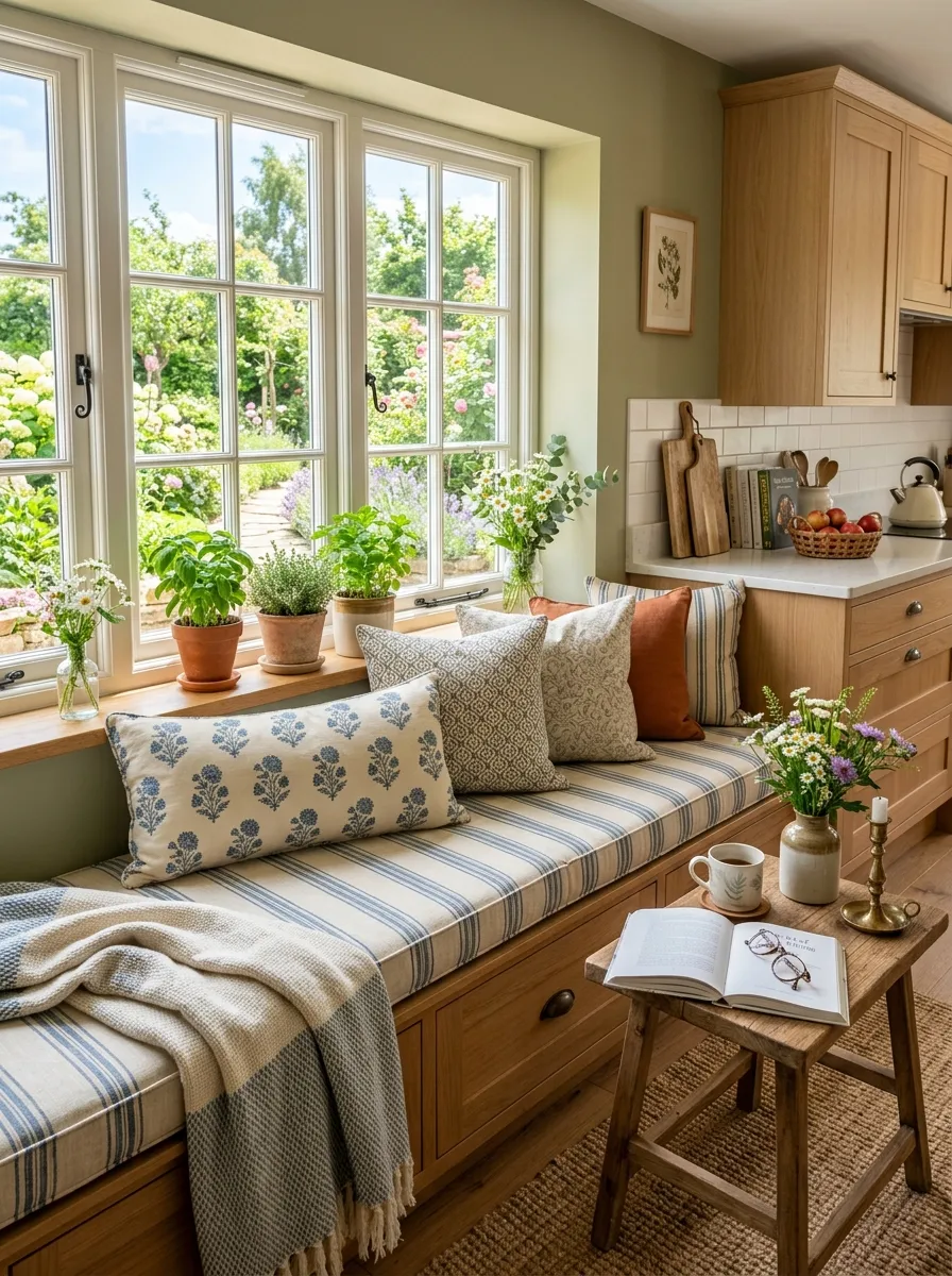 Close-up real-life shot of kitchen cabinets fitted with colorful ceramic flower-shaped knobs, neatly arranged in a row, beautifully organized cabinetry, clean surface, bright natural light, vibrant knob colors, realistic photography, Pinterest-worthy kitchen hardware detail.